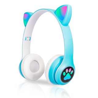 Auriculares Inalambricos Bluetooth Recargable Flexible Radio Azul