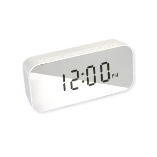 Reloj Despertador Y Parlante Bluetooth Blanco